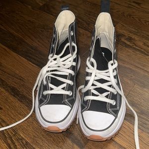 Used Black Run Star Hike Platform Converse
